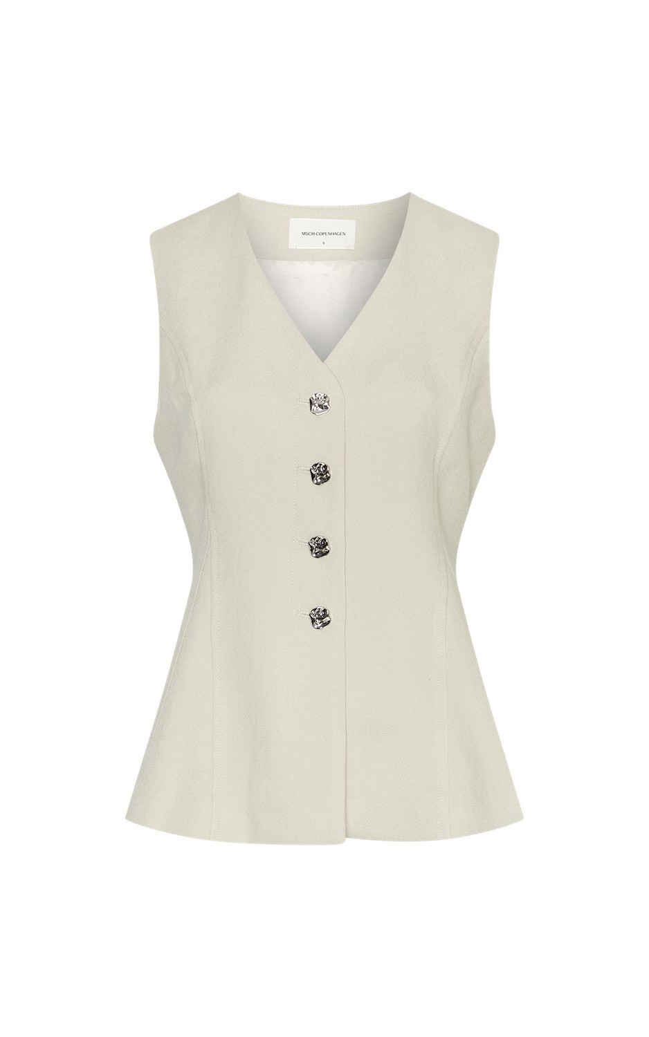 Ecru Vest mouwloos