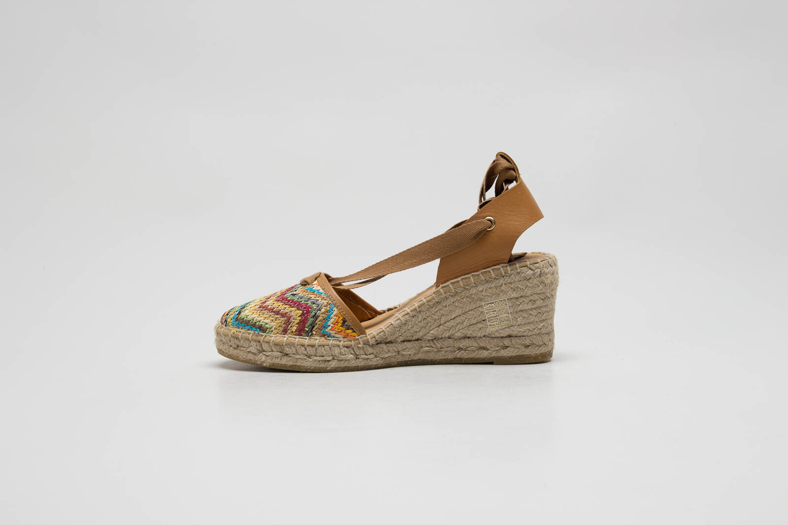 Beige Sandaal sleehak