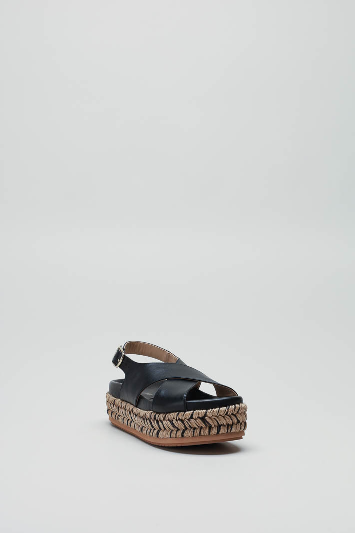 Zwart Sandaal plat