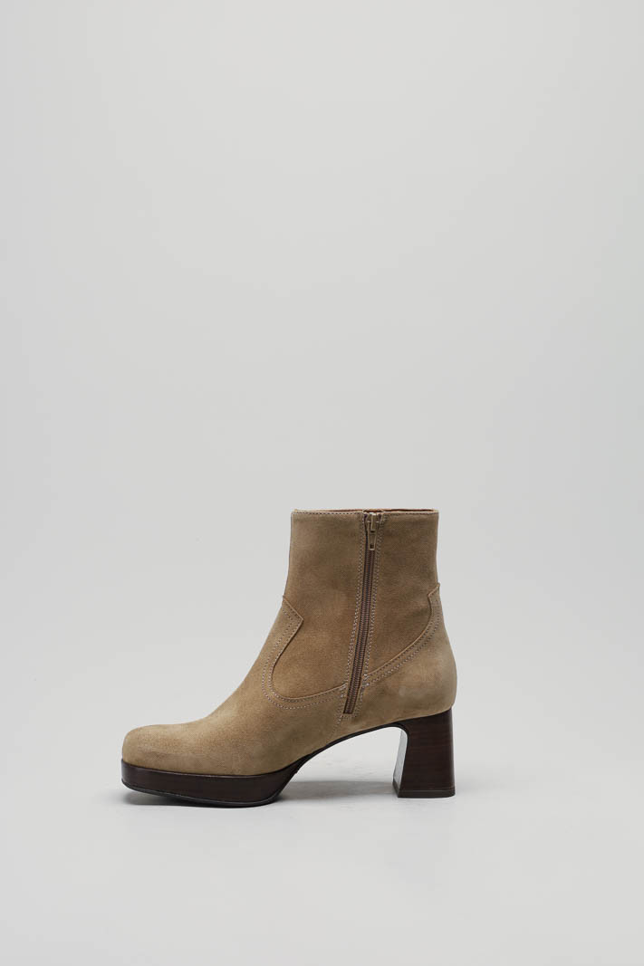 Beige Enkellaars hak image