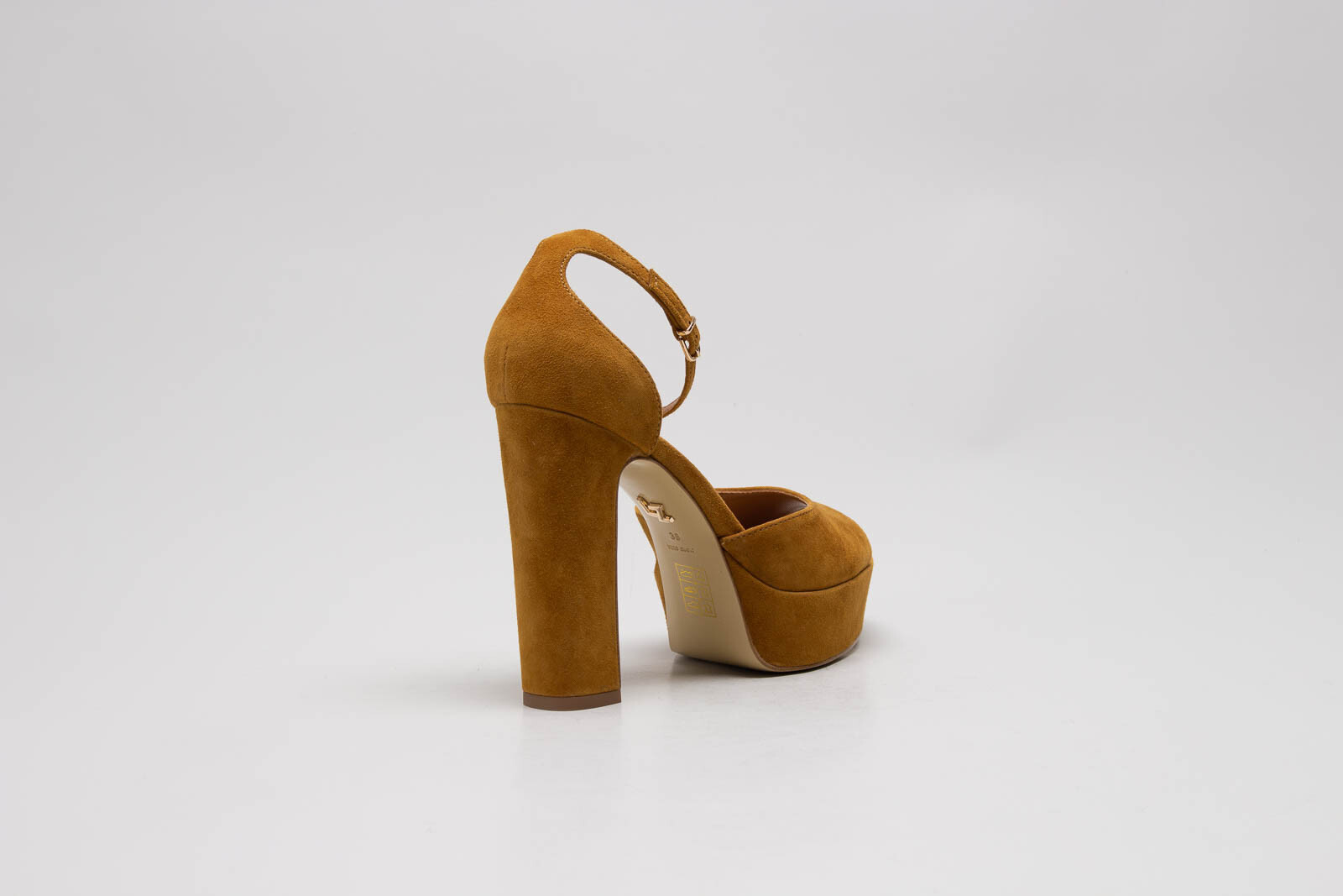 Cognac Sandaal hak image