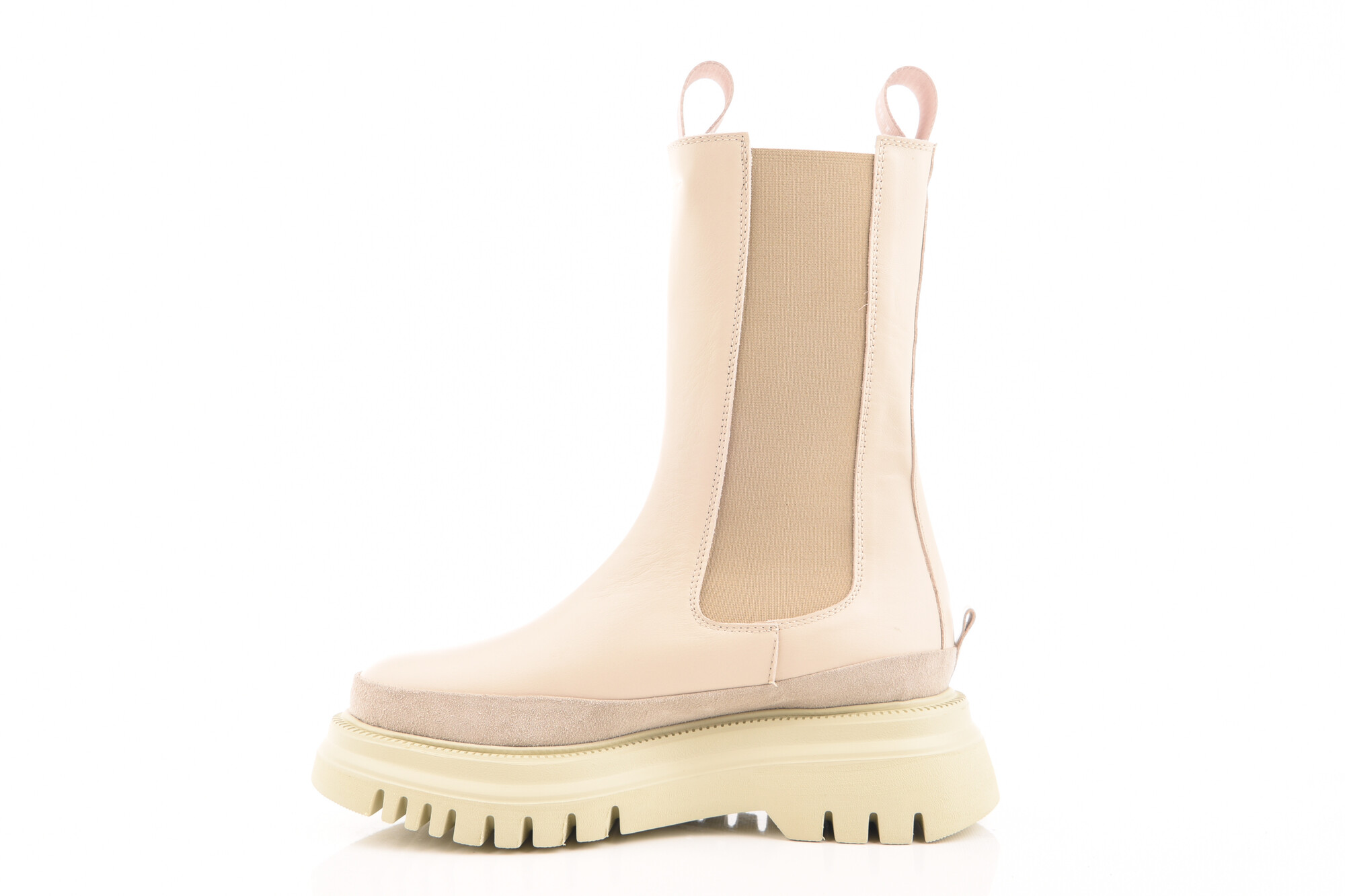 Lichtbeige Enkellaars plat image