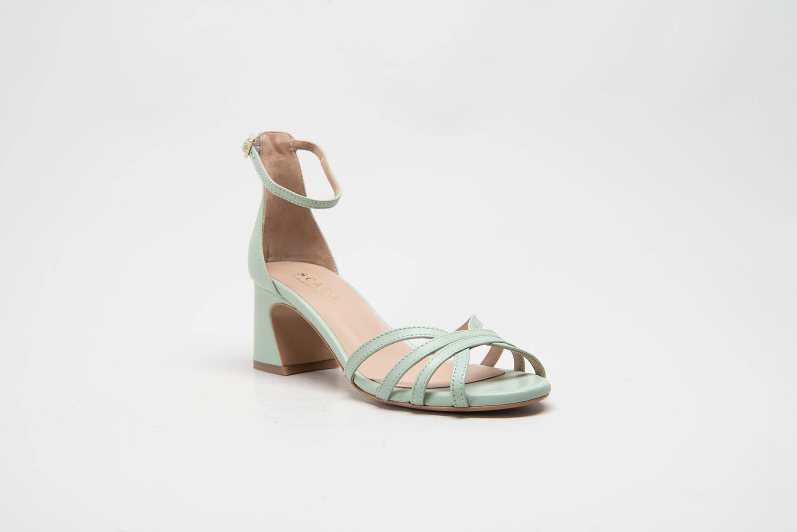 Lichtgroen Sandaal hak