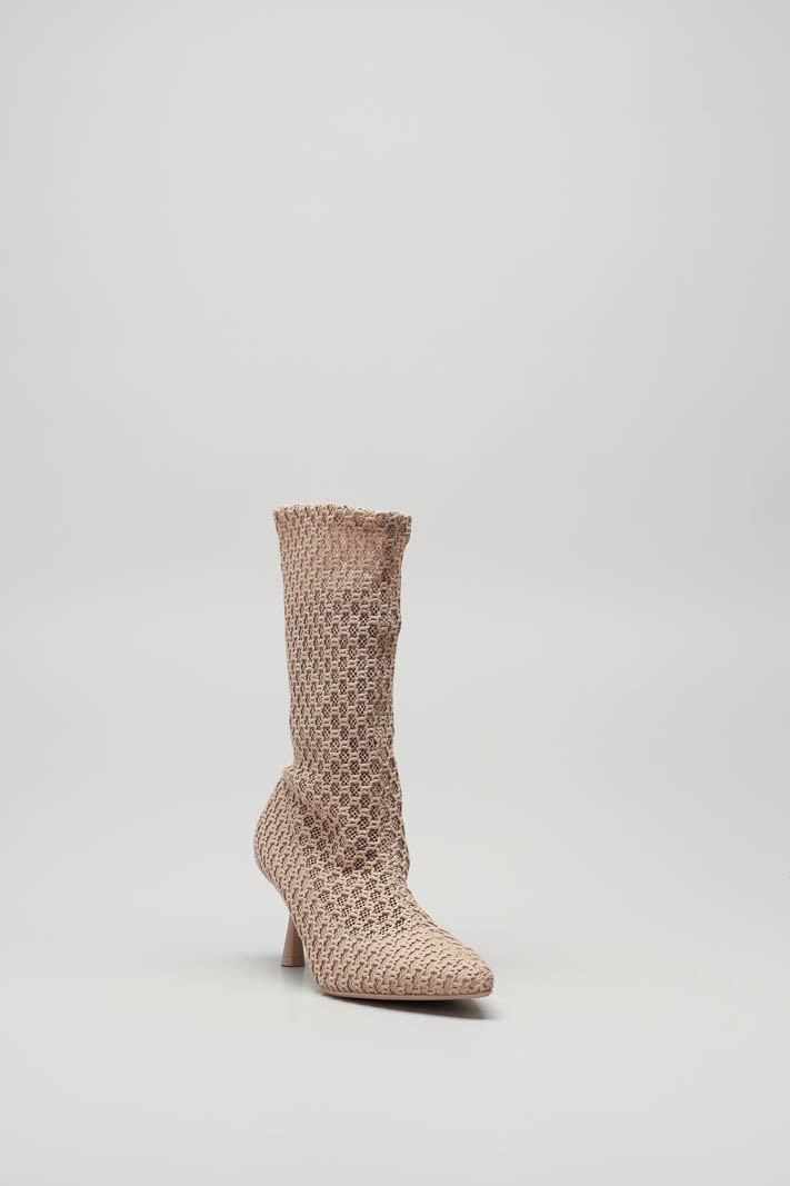 Beige Enkellaars hak image