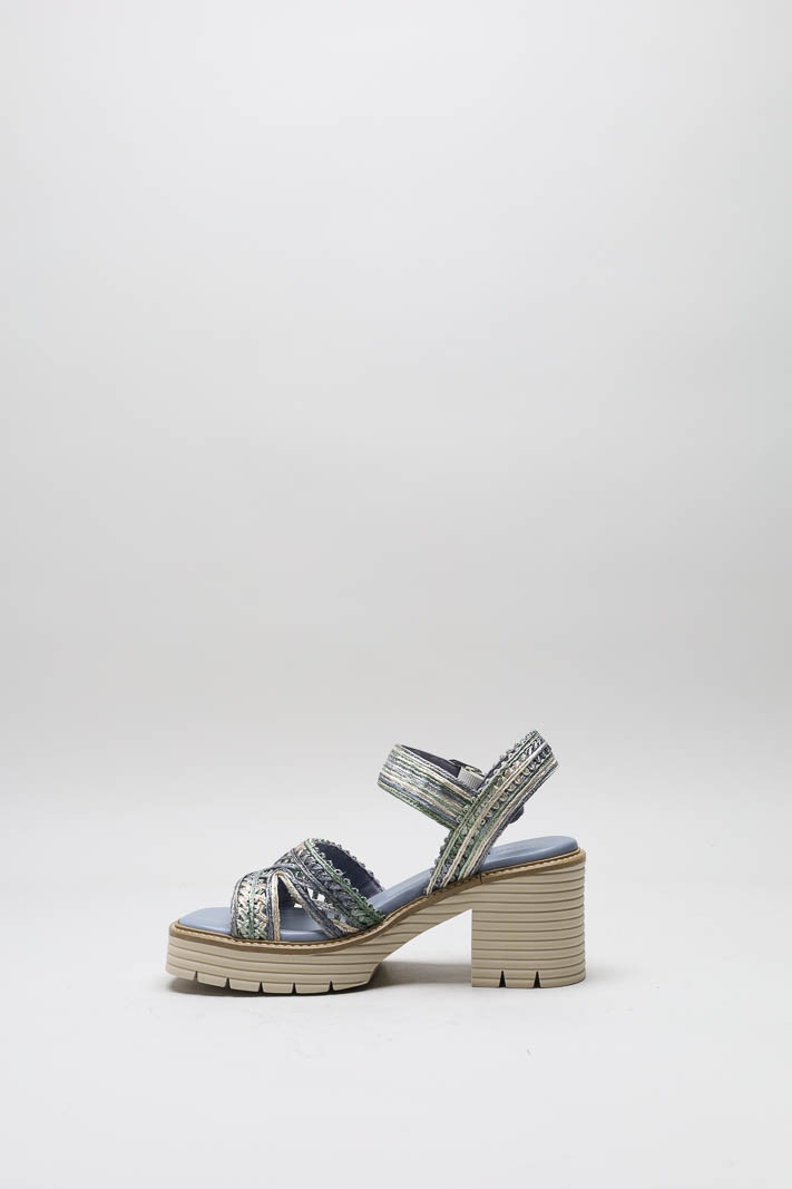 Blauw Sandaal hak image