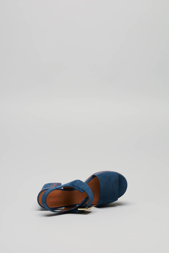 Lichtblauw Sandaal hak image