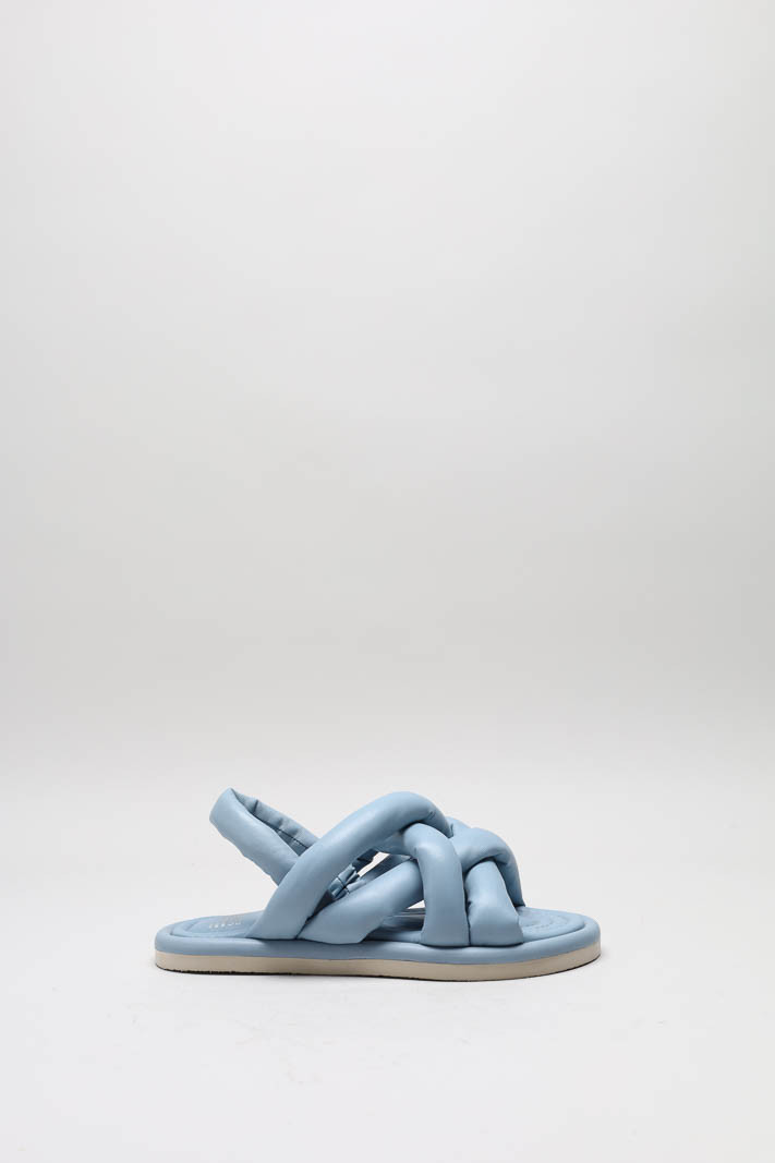 Lichtblauw Sandaal plat