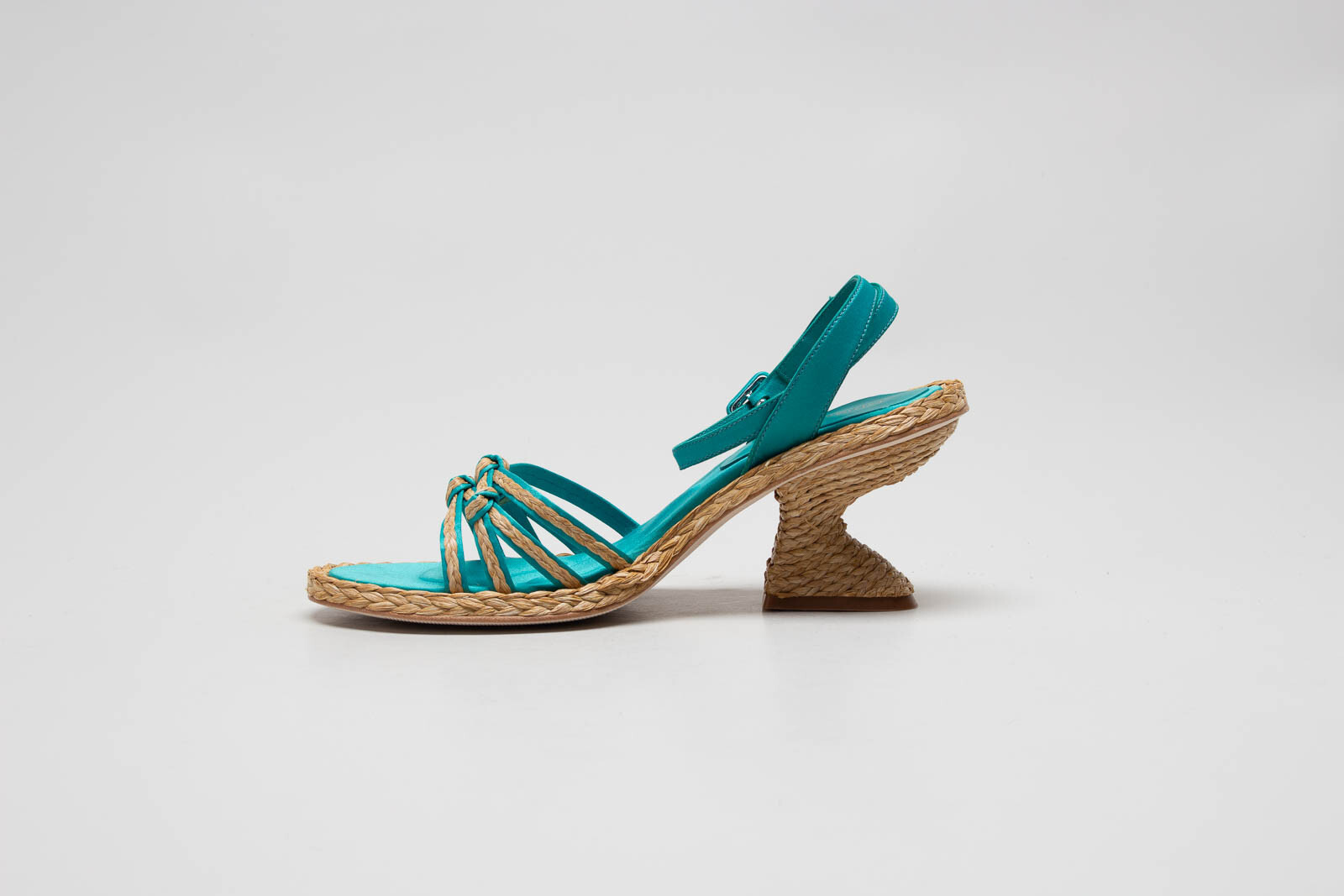 Turquoise Sandaal hak