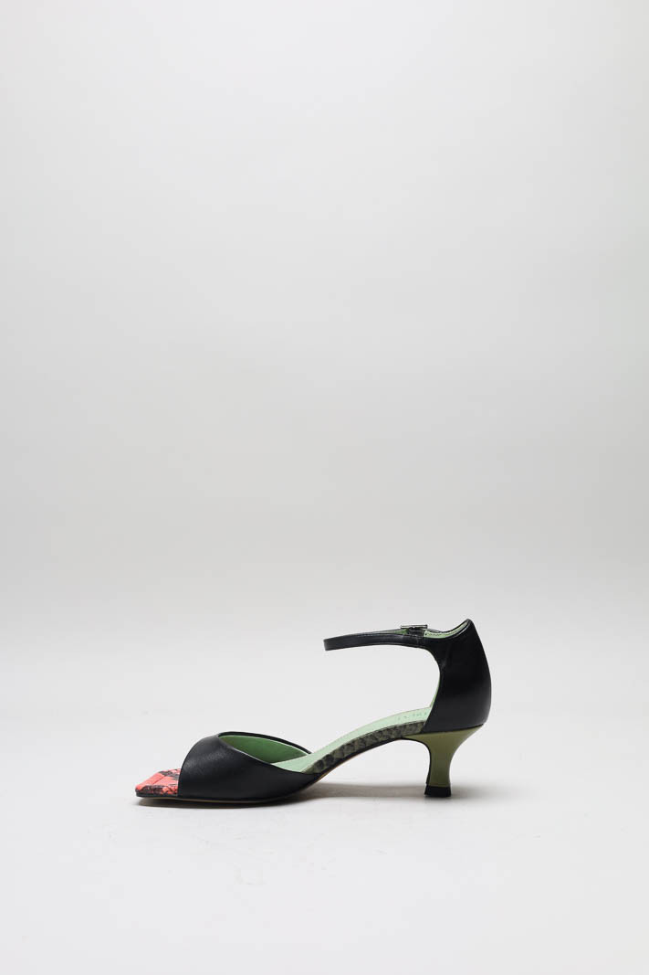 Zwart Sandaal hak image