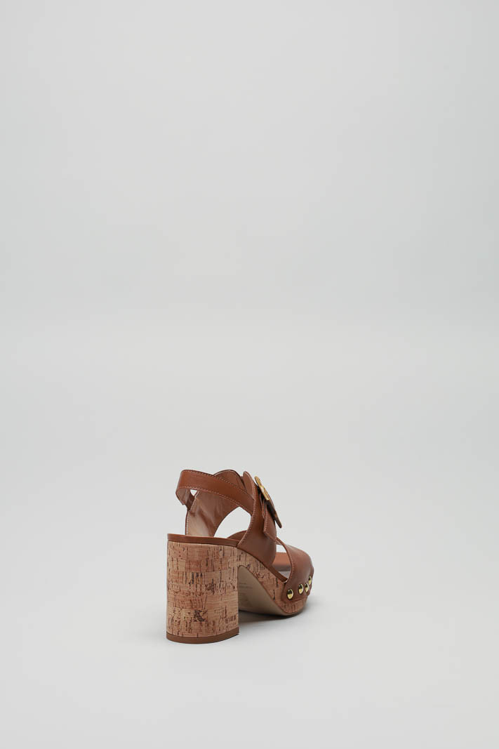 Cognac Sandaal hak image