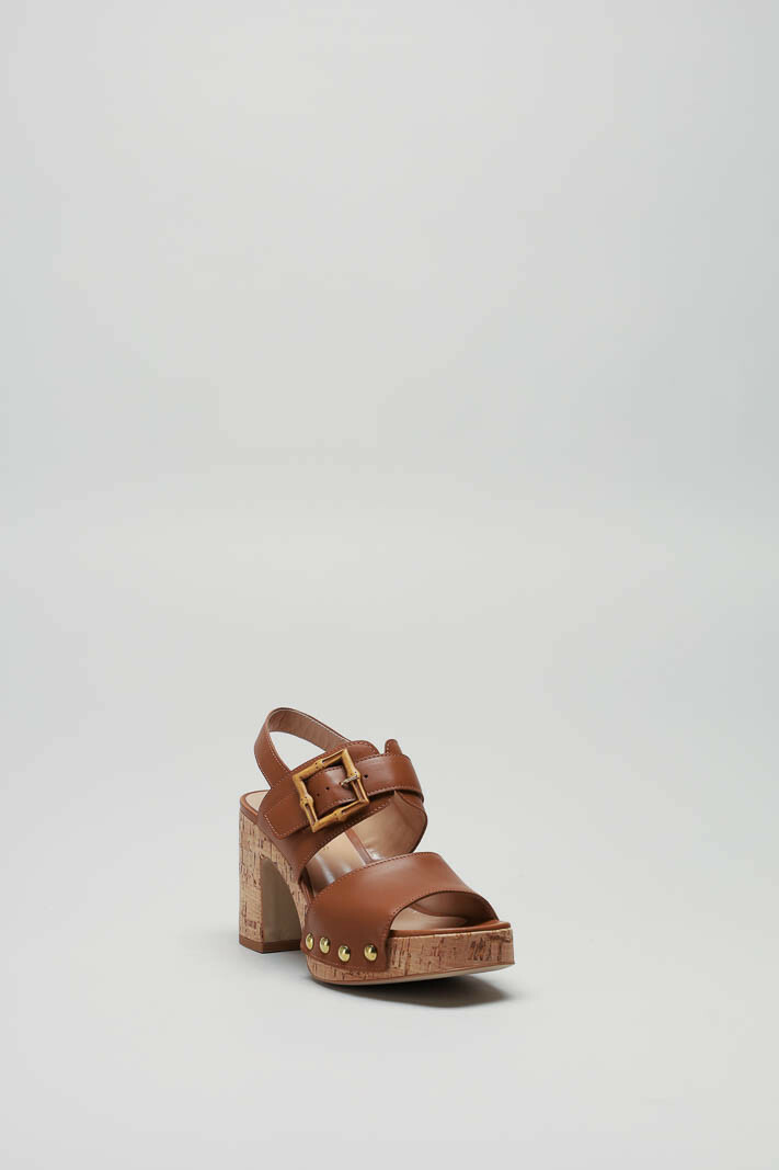 Cognac Sandaal hak image