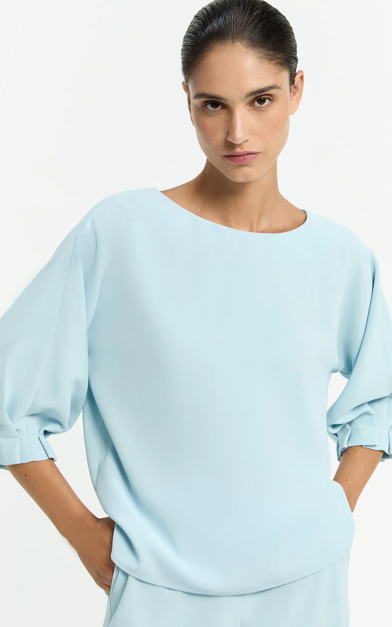 Lichtblauw Blouse image