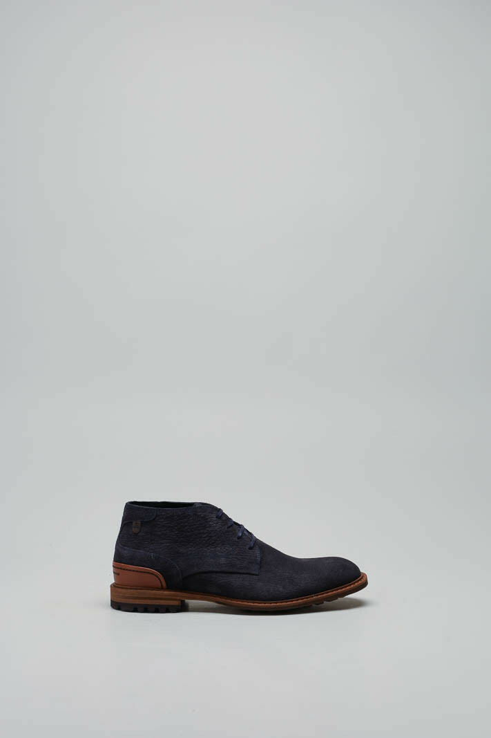 Blauw Veterschoen hoog