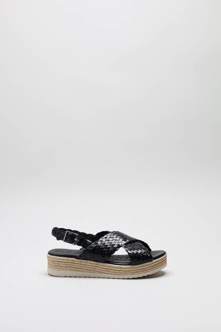 Zwart Sandaal plat