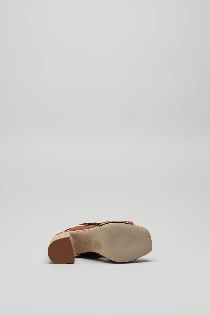 Cognac Sandaal hak image