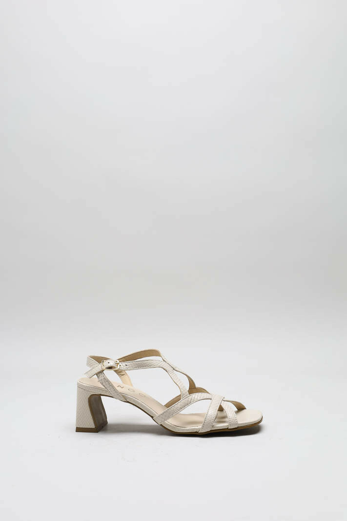 Ecru Sandaal hak