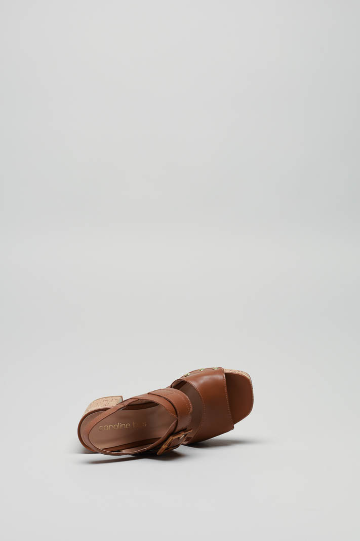 Cognac Sandaal hak image