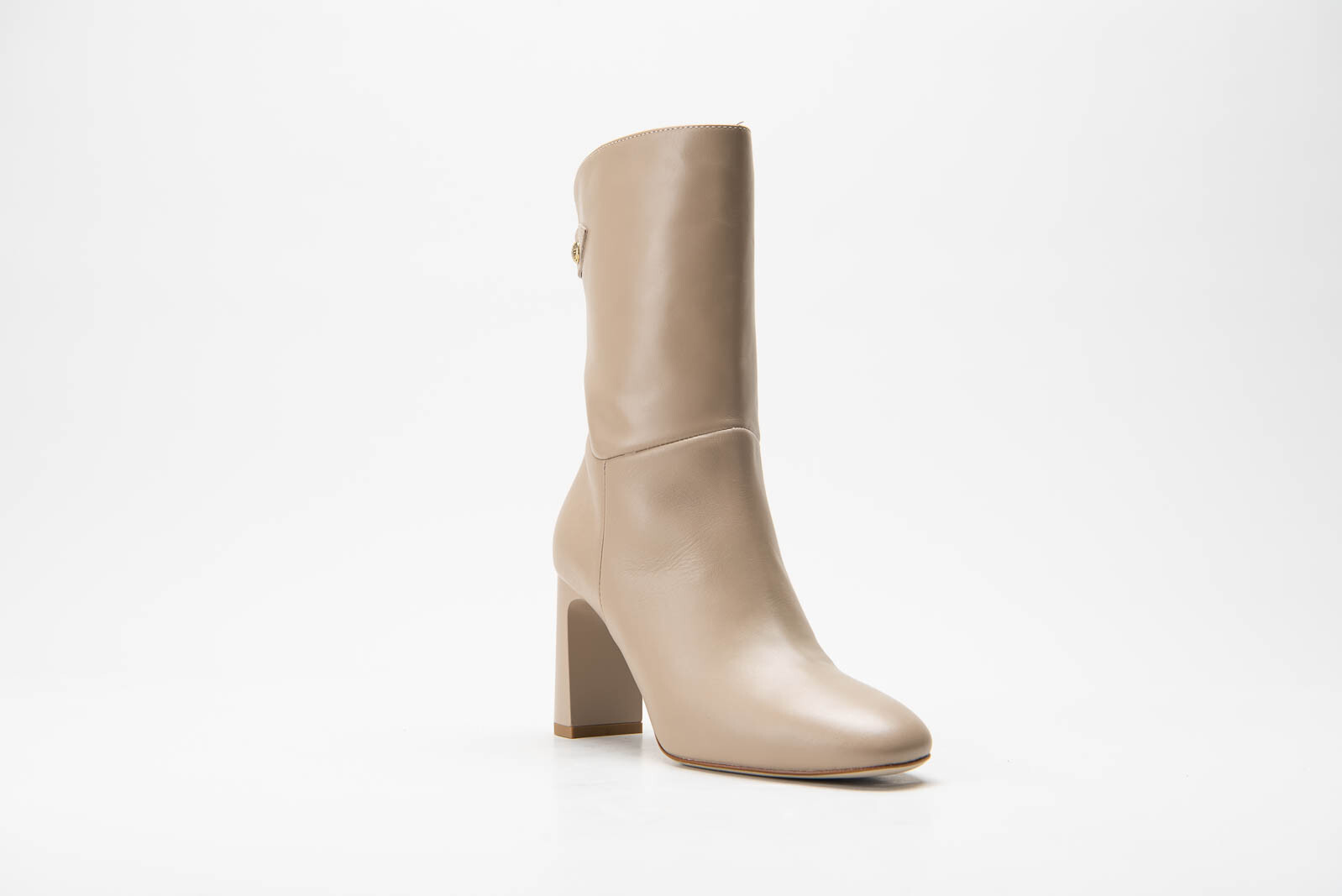 Taupe Enkellaars hak