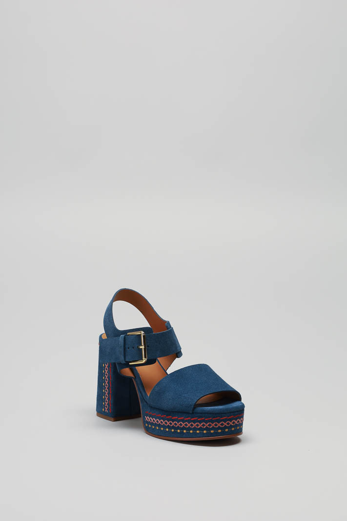 Lichtblauw Sandaal hak image