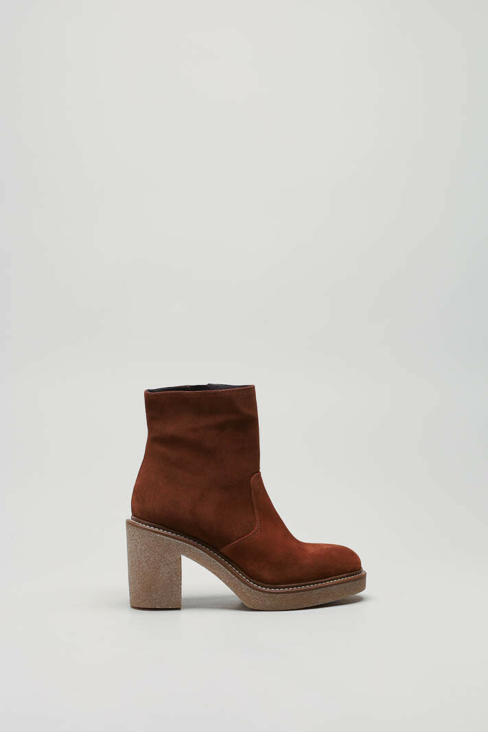 Roestbruin Enkellaars hak