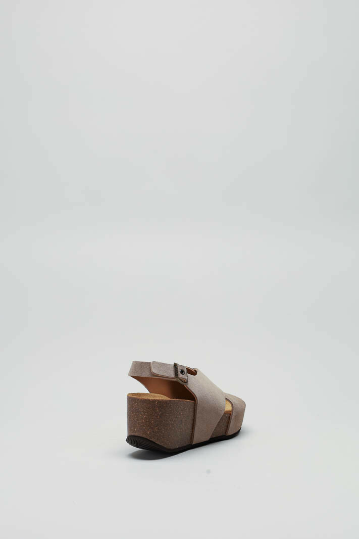 Taupe Sandaal sleehak image