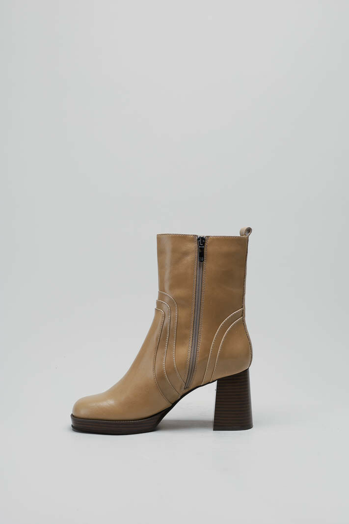 Beige Enkellaars hak image