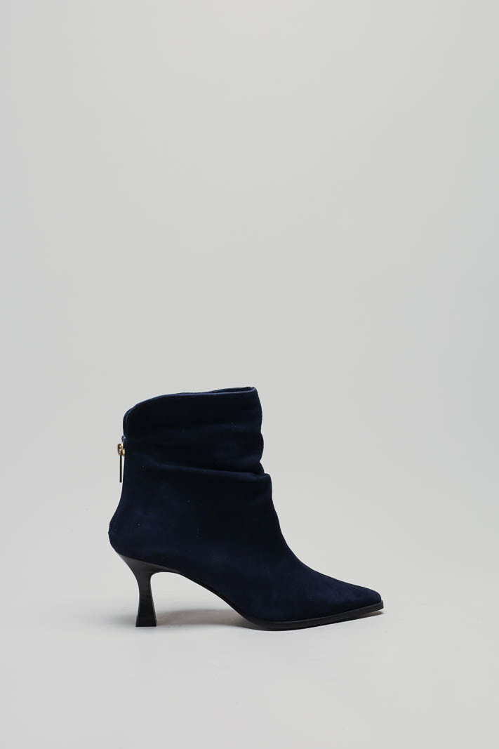 Donkerblauw Enkellaars hak