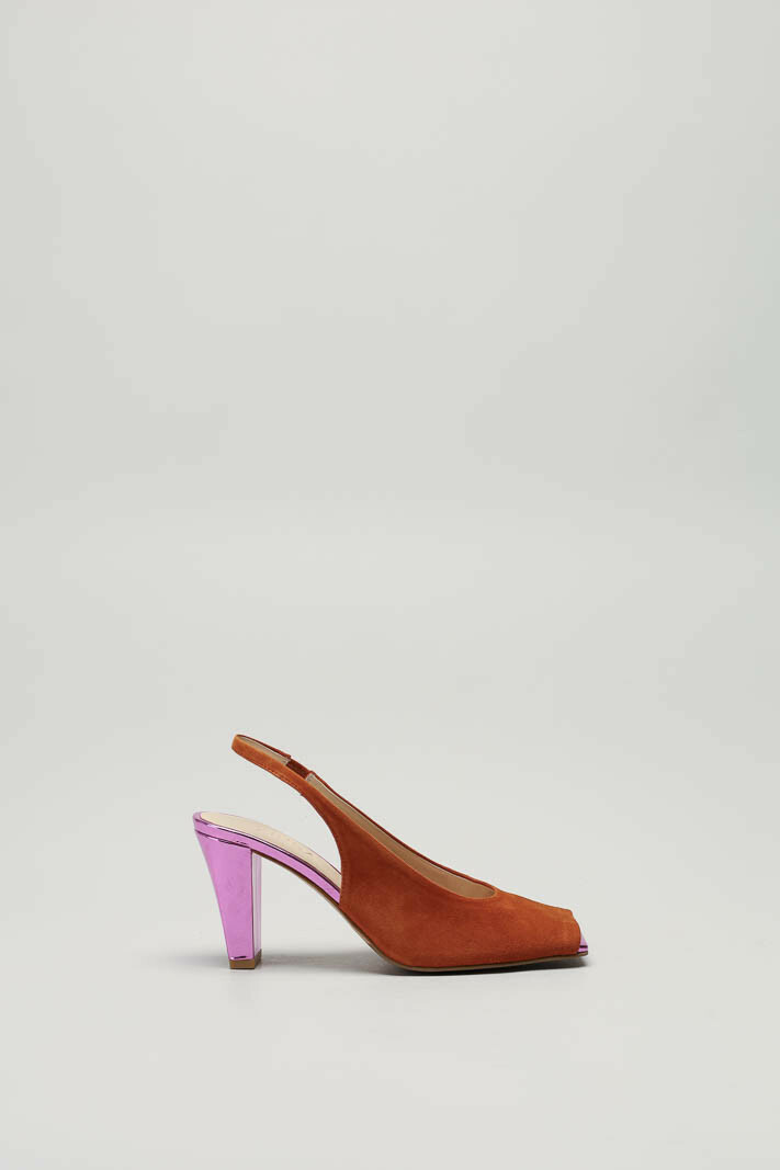 Cognac Sandaal hak