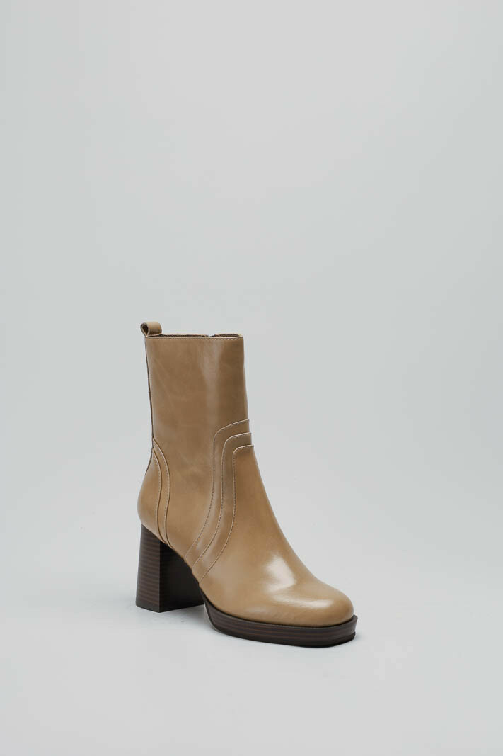 Beige Enkellaars hak image