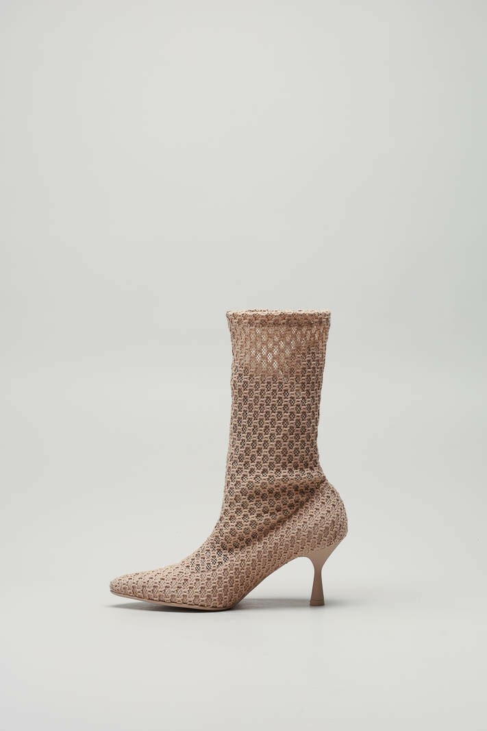Beige Enkellaars hak image