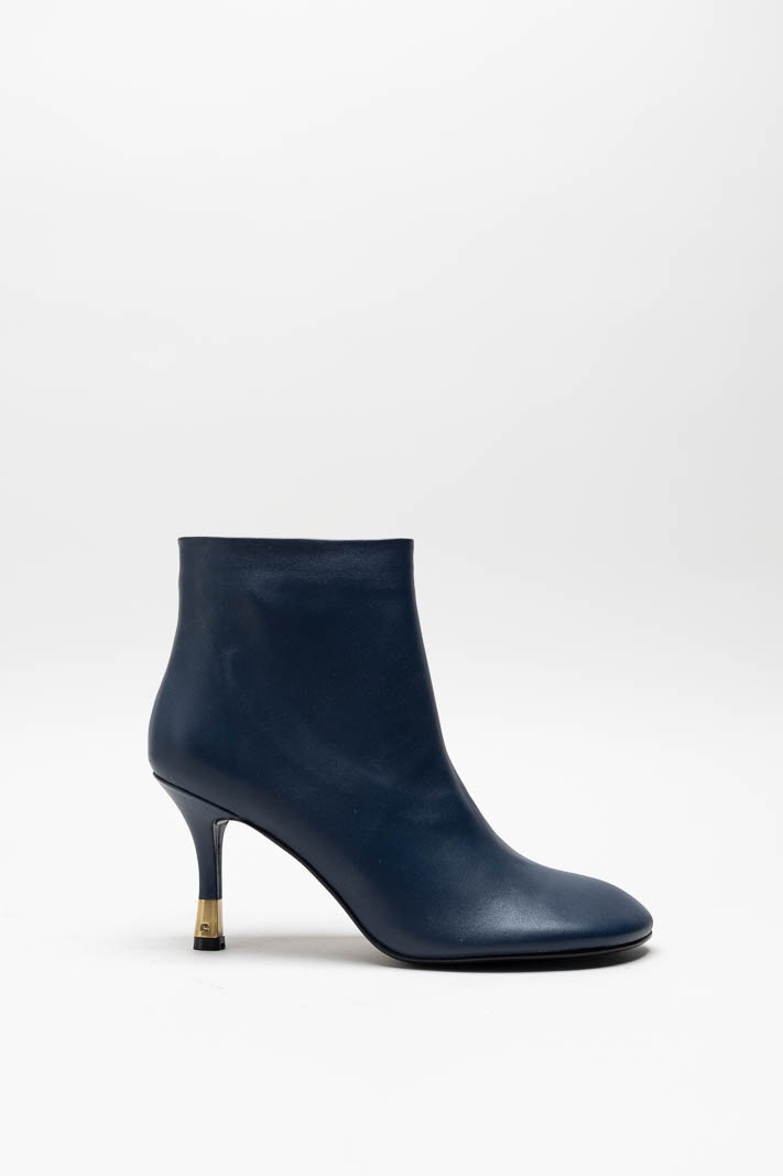 Donkerblauw Enkellaars hak