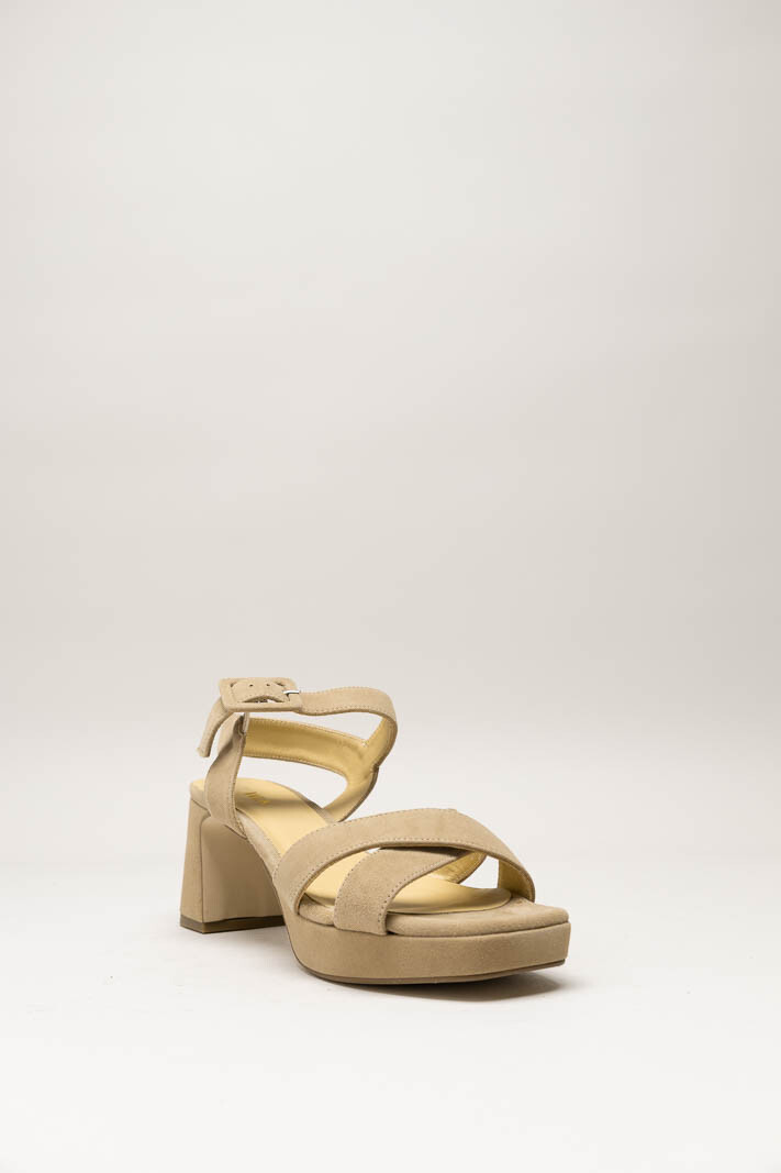 Beige Sandaal hak