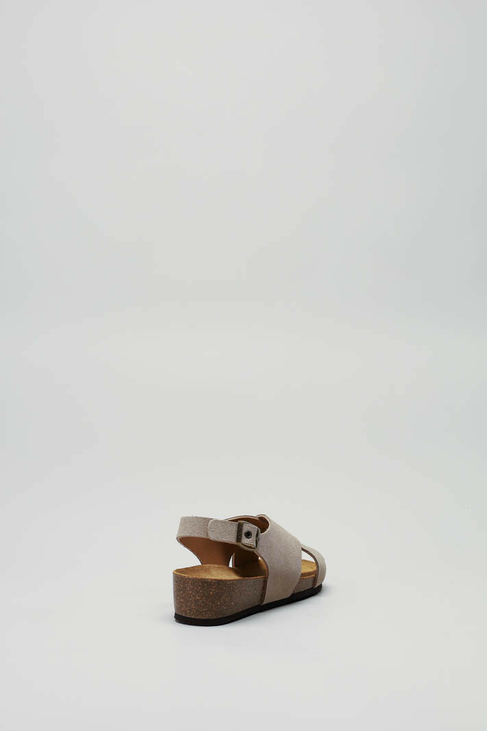 Taupe Sandaal plat image