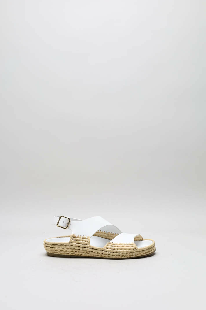 Wit Sandaal plat
