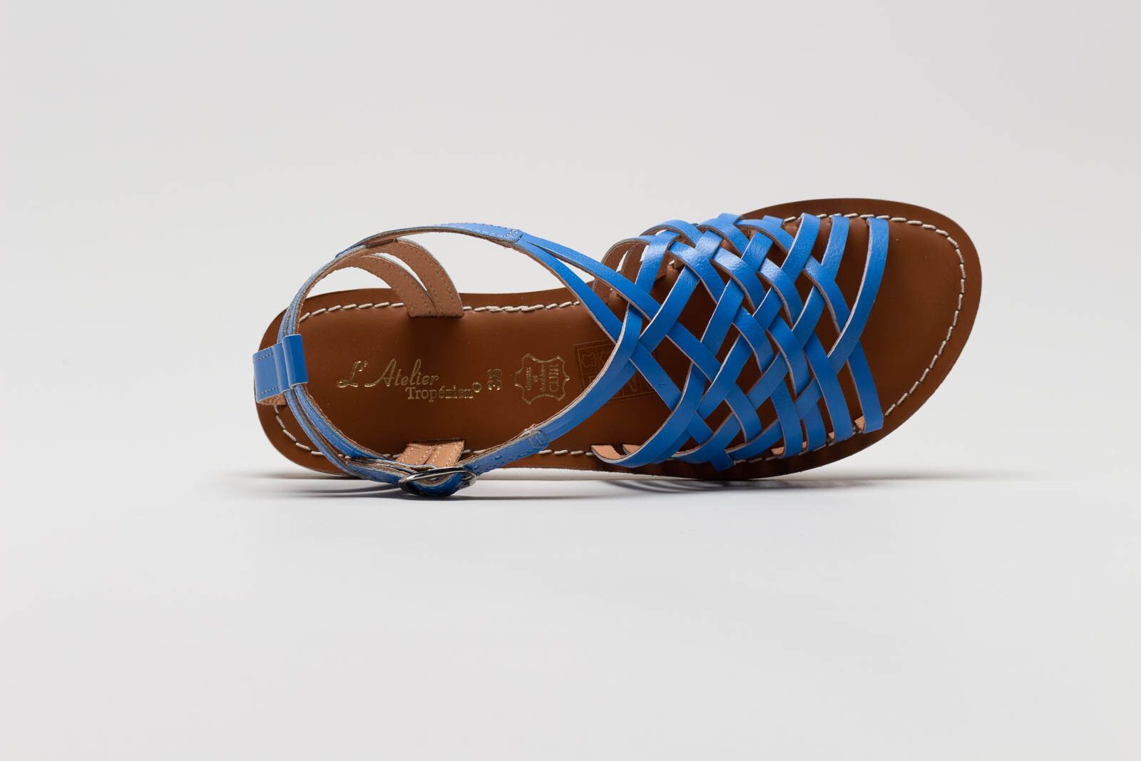 Blauw Sandaal plat image