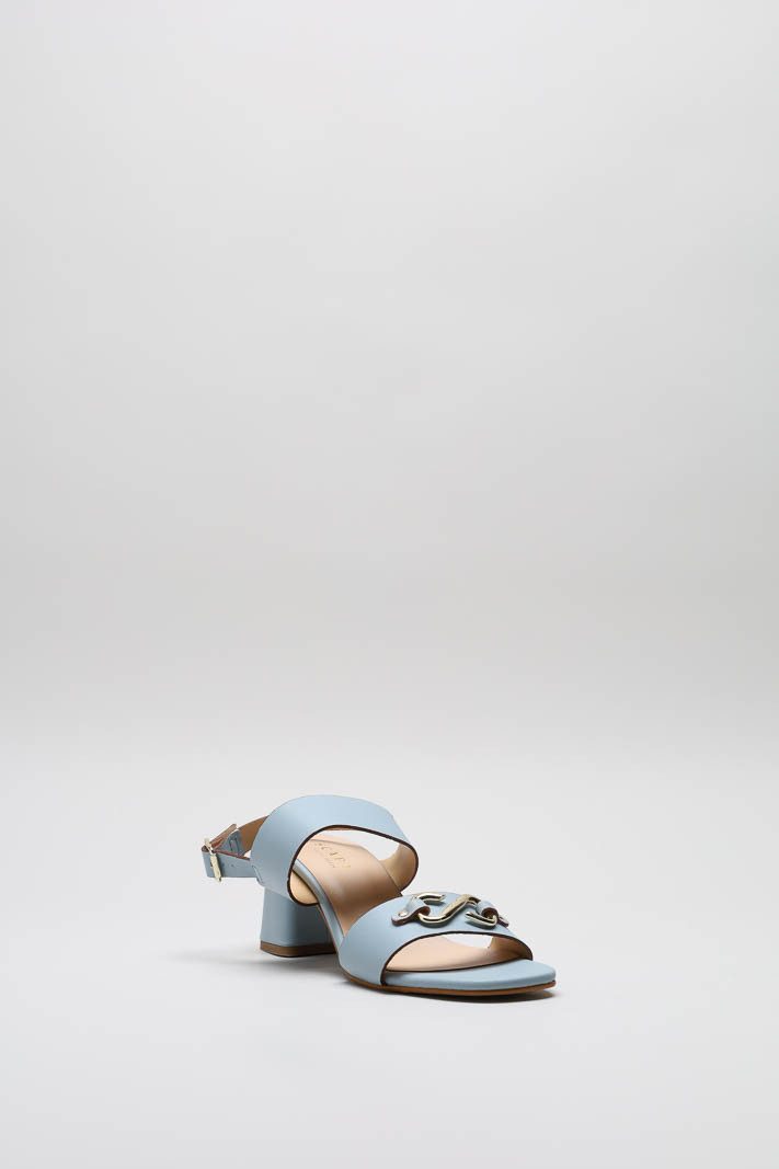 Lichtblauw Sandaal hak