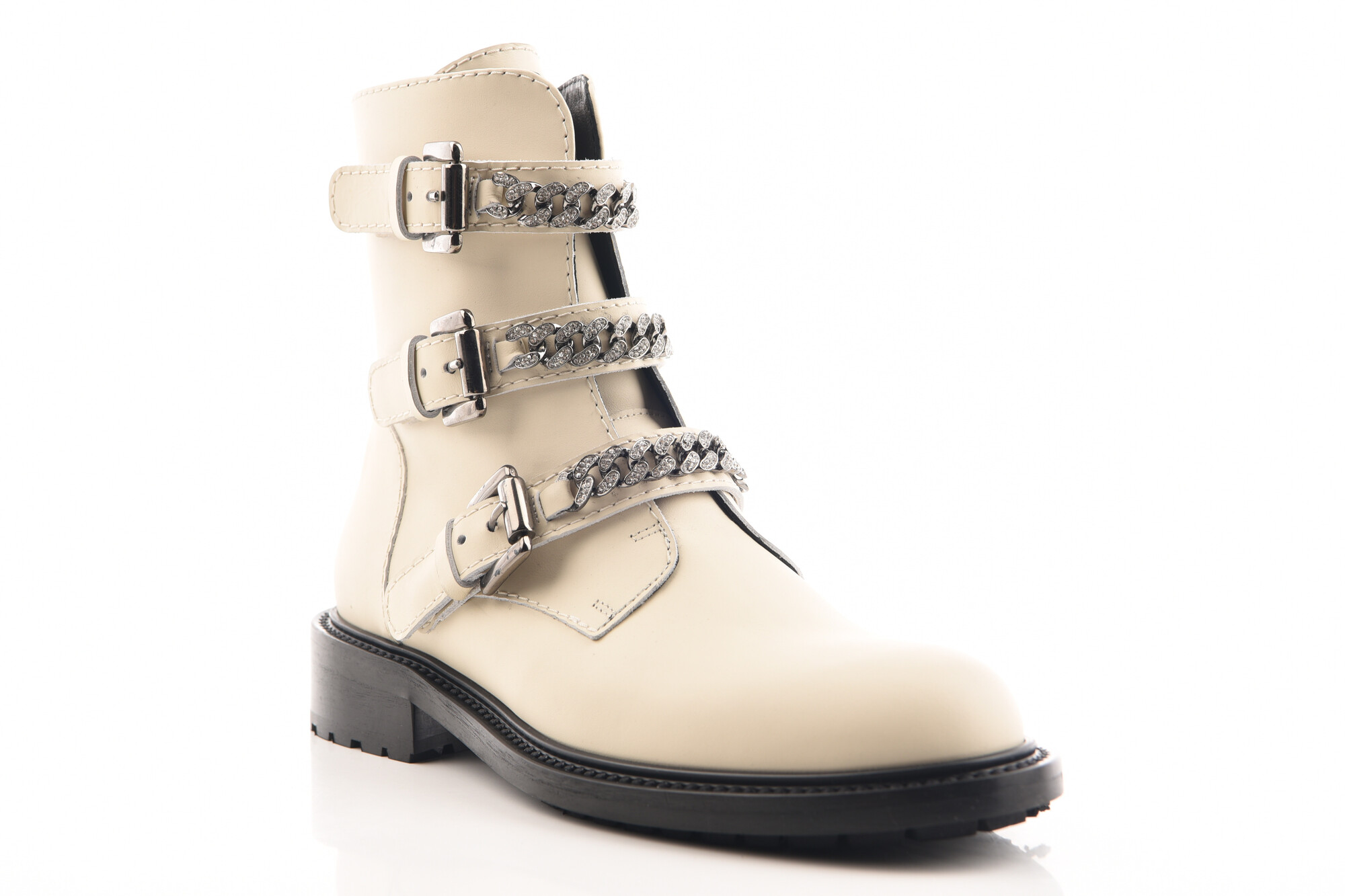 Ecru Enkellaars plat