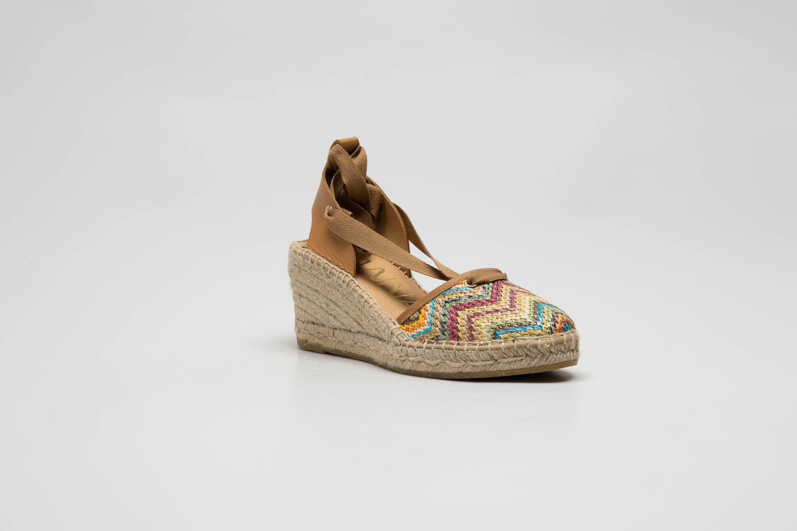 Beige Sandaal sleehak