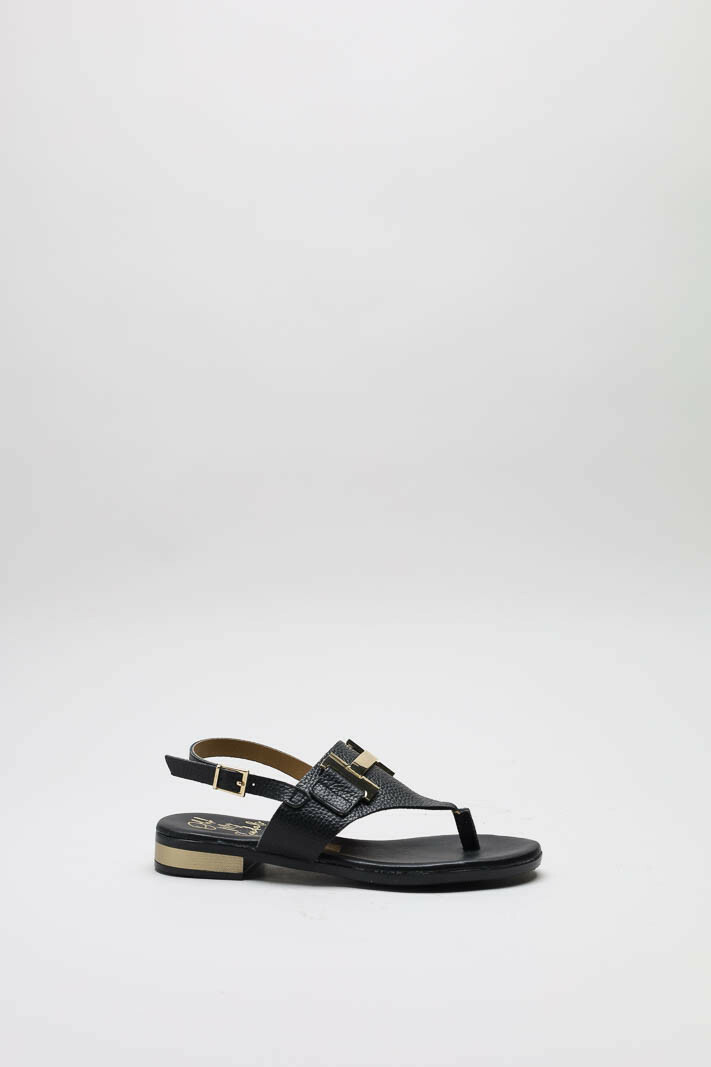 Zwart Sandaal plat