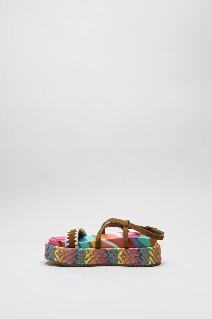 Bruin Sandaal plat image