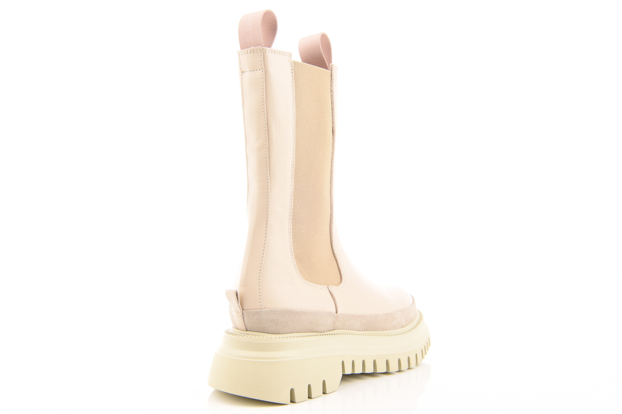 Lichtbeige Enkellaars plat image