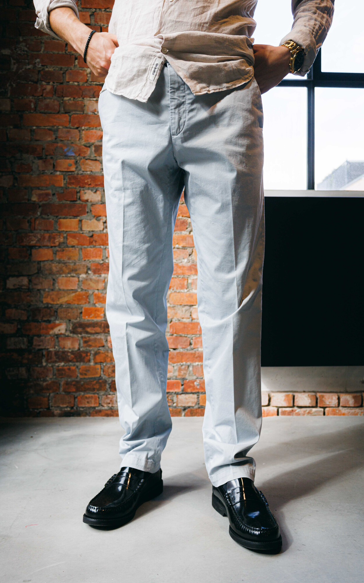 Lichtblauw Broek image