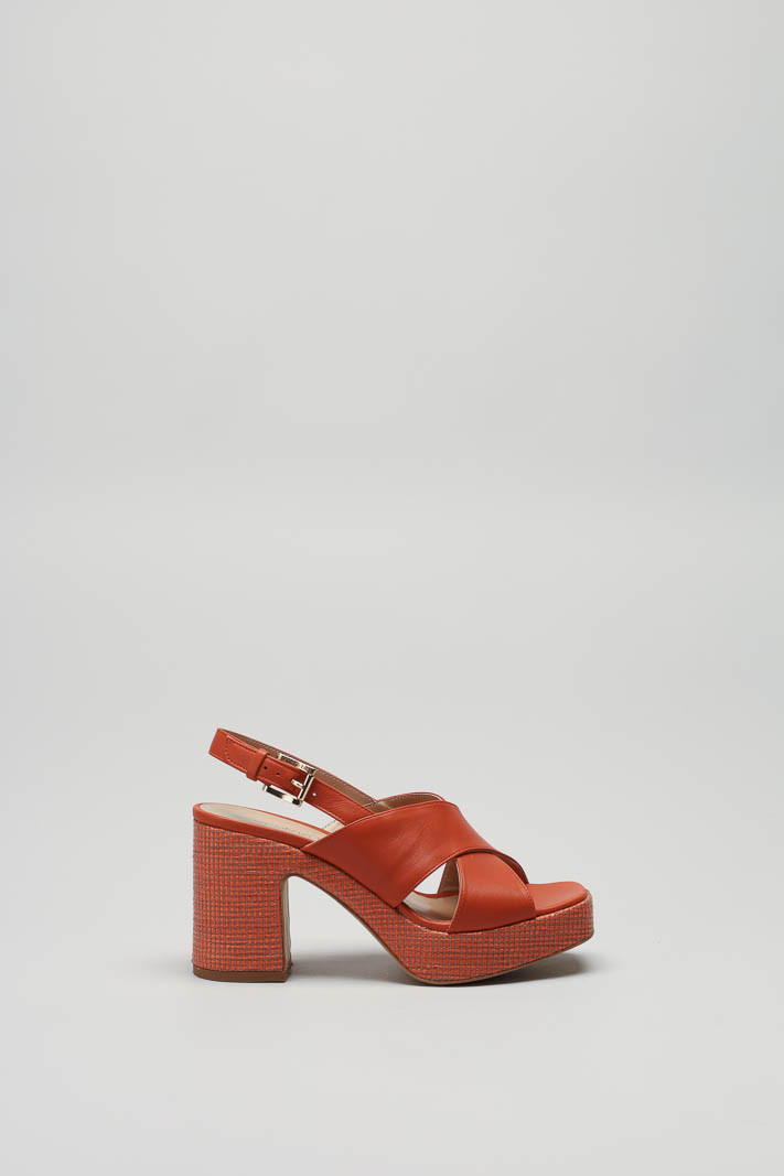 Oranje Sandaal hak