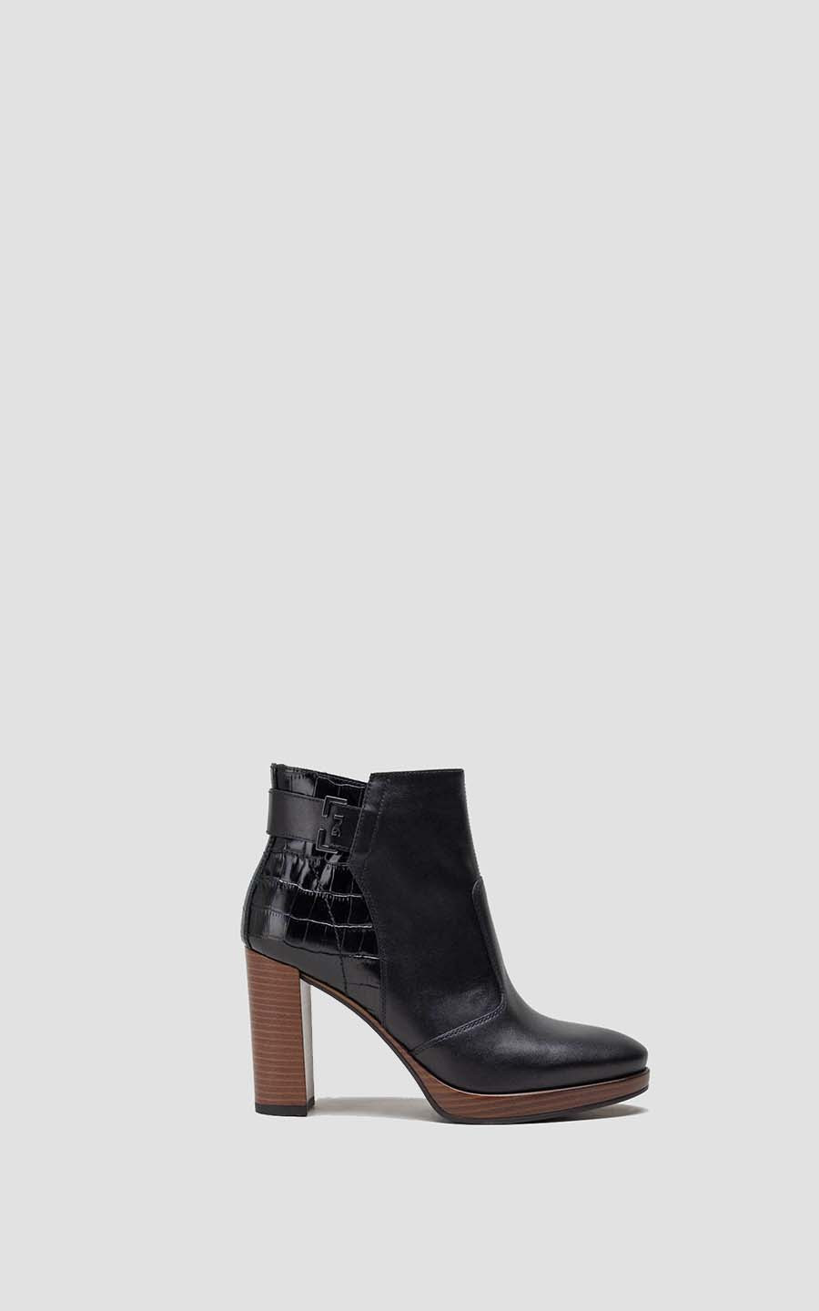 Zwart Enkellaars hak