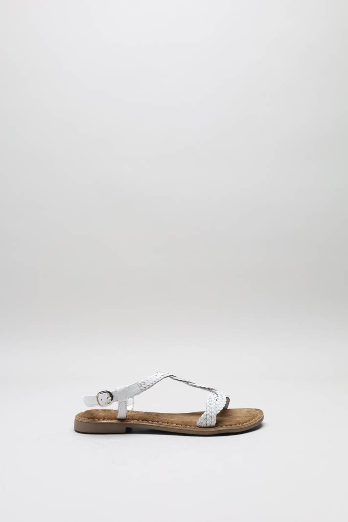 Wit Sandaal plat