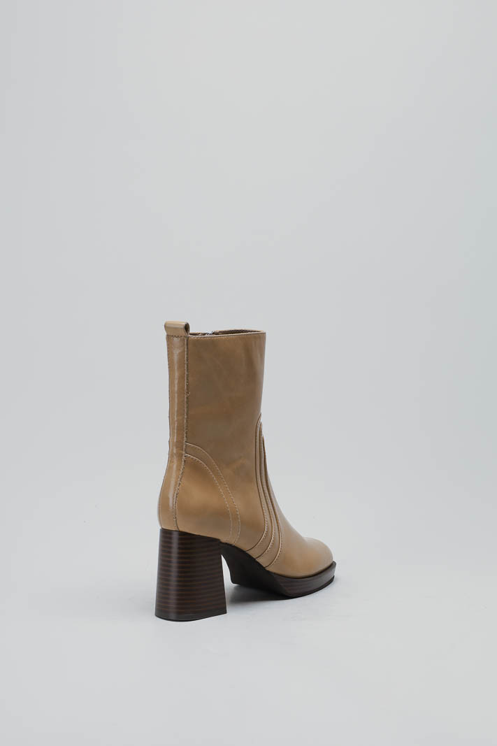 Beige Enkellaars hak image